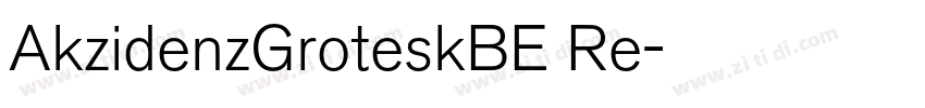 AkzidenzGroteskBE Re字体转换